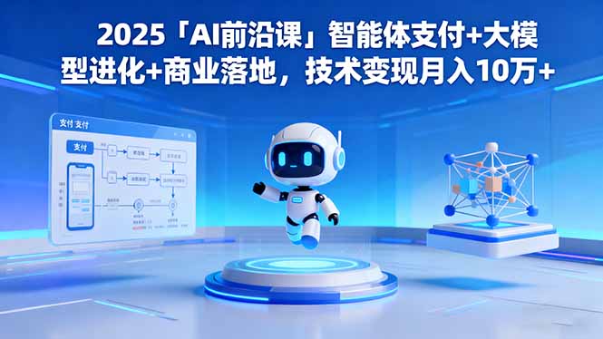 2025「AI前沿课」智能体支付+大模型进化+商业落地，技术变现月入10万+-摇钱树